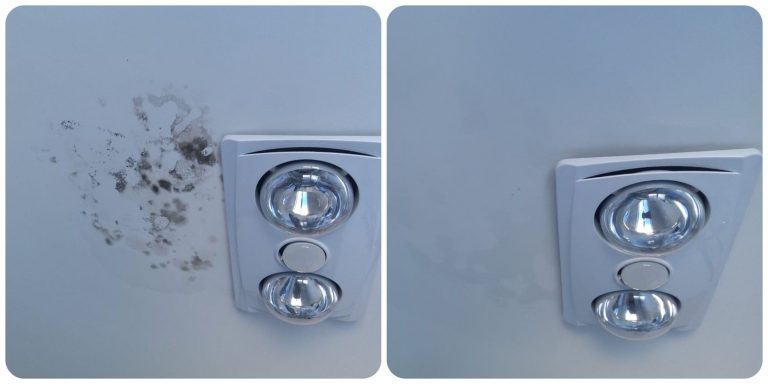 Bathroom mould removal before and after